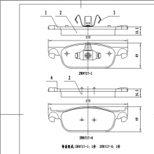 ZWD727 Odon branded brake pads replacement automobile parts front brake pad for renault